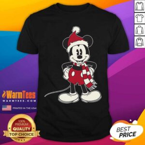Pretty Mickey Mouse Santa Hat Merry Christmas Shirt