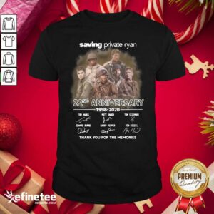 Cute Saving Private Ryan 22nd Anniversary 1988 2020 Thank You For The Memories Signatures Shirt