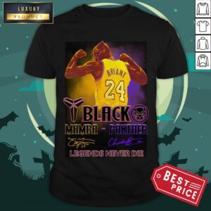 Black Mamba Black Panther Legends Never Die Signatures Shirt