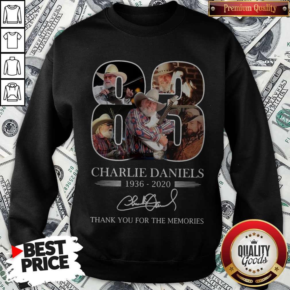 83 Years Charlie Daniels 1936 2020 Thank You For The Memories Signature Shirt