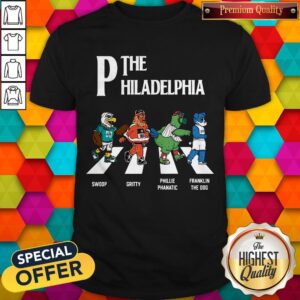 The Philadelphia Team Swoop Gritty Phillie Phanatic Franklin The Dog Road Shirt