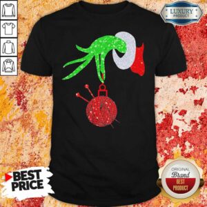 Top Grinch Hand Holding Crochet Merry Christmas 2020 Shirt