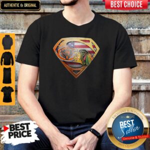 Nice Superman Chicago Bears Vs Washington Redskins American Flag Independence Day Shirt