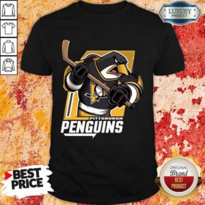 Appalled Cartoon 9 Penguin Playing Hockey Shirt