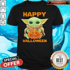 Super Nice Baby Yoda Hug Pumpkin Happy Halloween Shirt