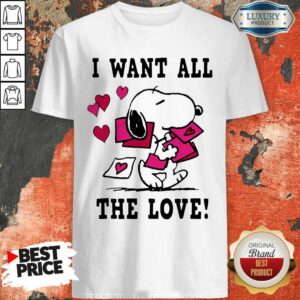 Good Peanuts Snoopy All The Love Valentines Shirt