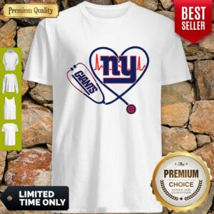 Funny Nurse New York Giants Stethoscope Heartbeat Shirt