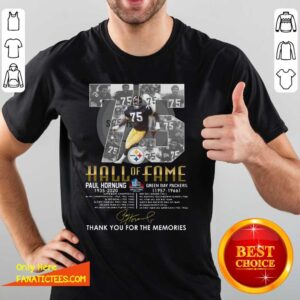 Hot 75 Paul Hornung 1935 2020 Hall Of Fame Thank You For The Memories Signature Shirt
