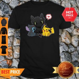 Stick Night Fury And Pikachu Cute Friendship Shirt