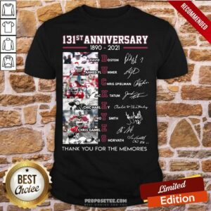 Awesome Ohio State Buckeyes Football 131st Anniversary 1890 2021 Thank You For The Memories Signatures Shirt