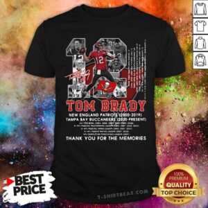 12 Tom Brady Tampa Bay Buccaneers Signature Shirt