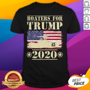Boaters For Trump 2020 45 Vintage American Flag Boating Shirt
