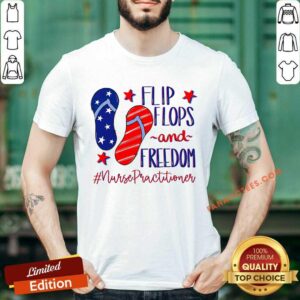Flip Flops And Freedom Nurse Practitioner American Flag Shirt