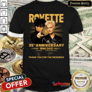 Perfect Roxette 35th Anniversary Thank You For The Memories Signatures Shirt