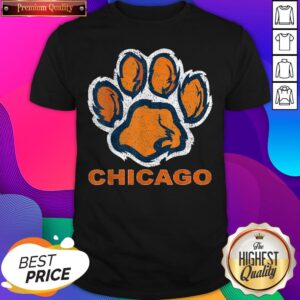 Vintage Foot Paw Bear Orange Chicago Football Shirt