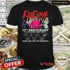 Beautiful Rupauls Drag Race 12th Anniversary Thank You For The Memories Signatures Shirt