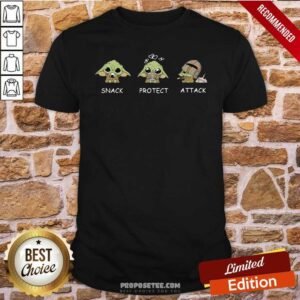 Happy Baby Yoda Snack Protect Attack Shirt