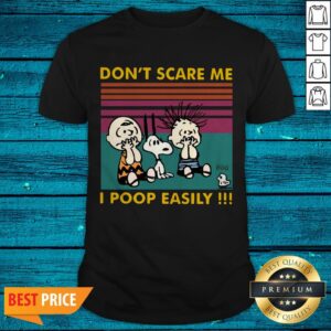 Charlie Brown Snoopy Pig-pen Omg Boo Ghost Dont' Scare Me I Poop Easily Vintage Shirt
