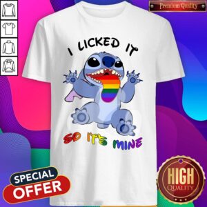 Premium LGBT Stitch I Licked It So It's Mine Shirt