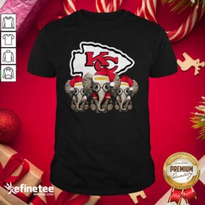 Happy Kansas City Chiefs Elephant Christmas Shirt
