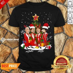 Good The Rolling Stones Band Music Wear Pajama Santa Christmas Tree Gift Signatures Shirt