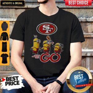 Nice Minions Guitar Go San Francisco 49Ers Football Logo Shirt