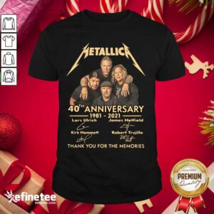 Pro Metallica 40th Anniversary Thank You For The Memories Signature Shirt