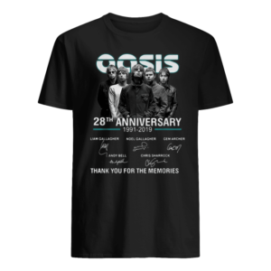 Oasis 28th Anniversary 1991-2019 Thank You For The Memories Shirt