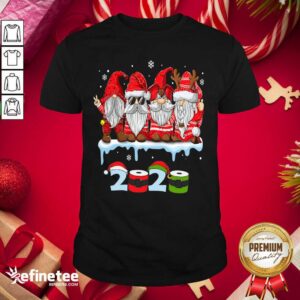 Top Merry Christmas Gnomes Wear Mask 2020 Quarantine Xmas Shirt