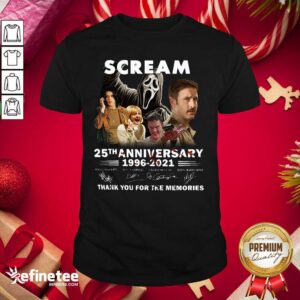 Wonderful Scream 25th Anniversary 1996 2021 Thank You For The Memories Signatures Shirt