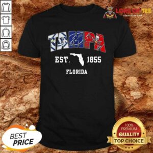 Happy Tampa Tampa Bay Rays Tampa Bay Lightning Tampa Bay Buccaneers Est 1855 Florida Shirt