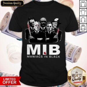 Funny Horror Movie MIB Maniacs In Black Halloween Shirt