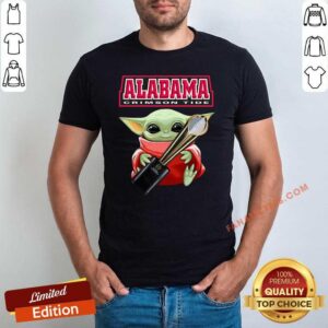 Perfect Baby Yoda Hug Cup Alabama Crimson Tide Shirt