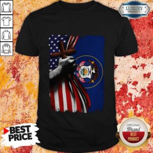 Utah American Flag Cross Happy Independence Day Shirt