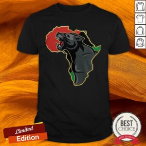 Rip Panther Pan-african Flag Map Shirt