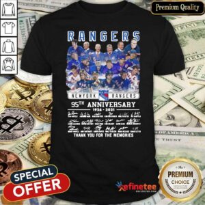 Cute The New York Rangers Team Players 95th Anniversary 1926 2021 Signatures Thank Shirt