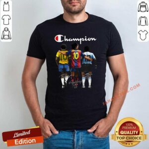 Hot Pele Ronaldinho And Diego Maradona Champion Signatures Shirt
