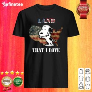 Happy Snoopy Land Map That I Love American Flag Shirt