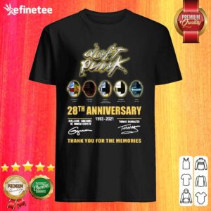 Pro Daft Punk 28th Anniversary 1993 2021 Guillaume Emmanuel De Homem Christo Thomas Bangelter Signature Shirt