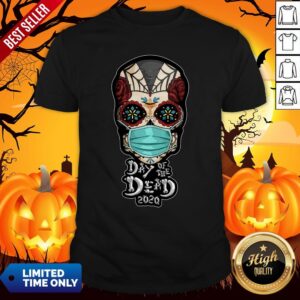 Day Of The Dead Sugar Skull Face Mask Halloween Shirt