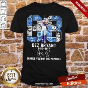 Perfect 88 Dez Bryant 2010 2017 Thanks You For The Memories Signature Shirt