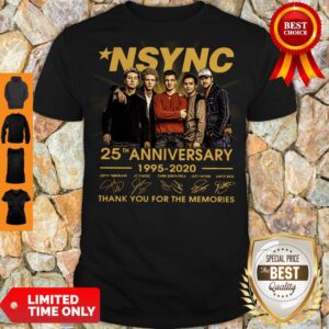 Top Nsync 25th Anniversary 1995 2020 Thank You For The Memories Signatures Shirt