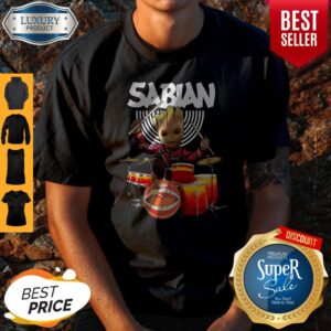 Baby Groot Show Animal Playing Sabian Drums Shirt