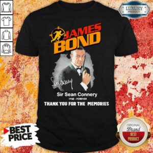 James Bond Sir Sean Connery 1930 forever thank you for the memories signature shirt