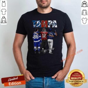 Hot The Nikita Kucherov Brady And Arozarena Tampa Buccaneers Rays 2021 Signatures Shirt