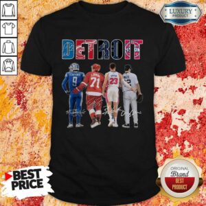 Detroit 4 Stafford Larkin Griffin Mize Signatures Shirt
