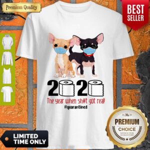 Top Chihuahua Face Mask 2020 The Year When Shit Got Real Quarantined Shirt