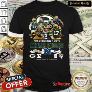 Pretty 2020 NFC Divisional Playoffs Champions Packers 32 Rams 18 Shirt