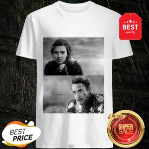Official Whatever It Takes Black Widow And Iron Man Shirt