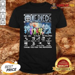 Best One Piece 14 Films 100 Volumes Thank You For The Memories Signatures Shirt